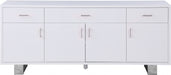 Meridian Furniture - Excel Sideboard-Buffet in White Lacquer - 358 - GreatFurnitureDeal