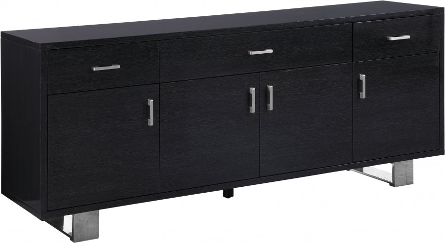 Meridian Furniture - Excel Sideboard-Buffet in Grey Oak Lacquer - 359 - GreatFurnitureDeal