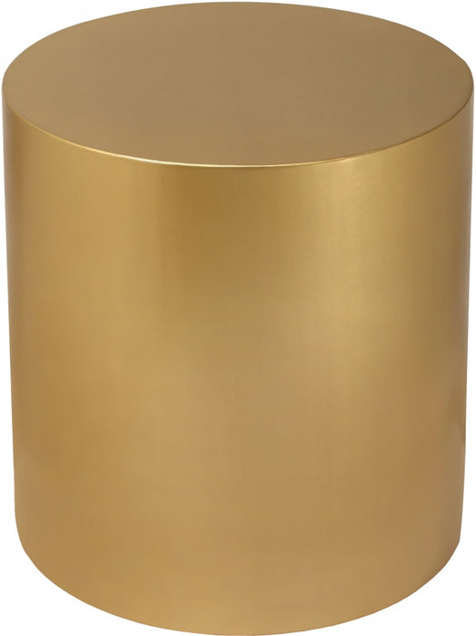 Meridian Furniture - Cylinder End Table in Brushed Gold - 296-ET - GreatFurnitureDeal