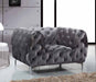 Meridian Furniture - Mercer 3 Piece Living Room Set in Grey -  646GRY-S-3SET - GreatFurnitureDeal