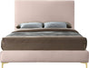 Meridian Furniture - Geri Velvet Queen Bed in Pink - GeriPink-Q - GreatFurnitureDeal