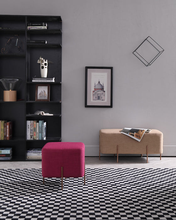VIG Furniture - Divani Casa Adler Modern Pink Small Ottoman - VG2T1181A-PNK
