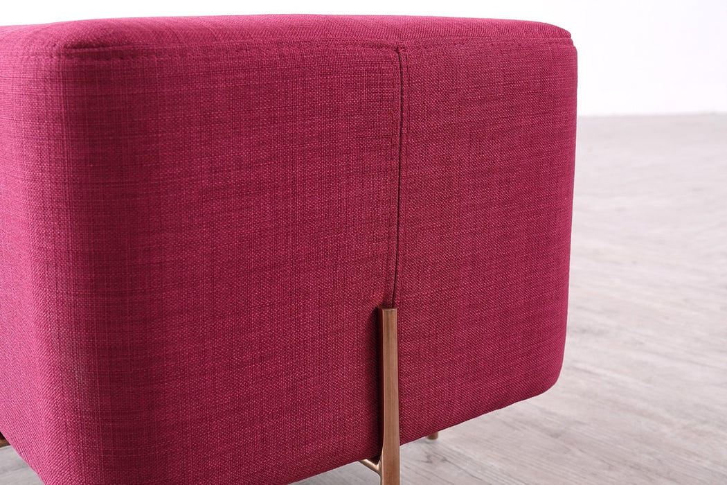 VIG Furniture - Divani Casa Adler Modern Pink Small Ottoman - VG2T1181A-PNK - GreatFurnitureDeal