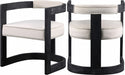 Meridian Furniture - Regency Velvet Dining Chair Set of 2 in Cream - 851Cream-C - GreatFurnitureDeal