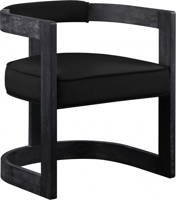 Meridian Furniture - Regency Velvet Dining Chair Set of 2 in Black - 851Black-C