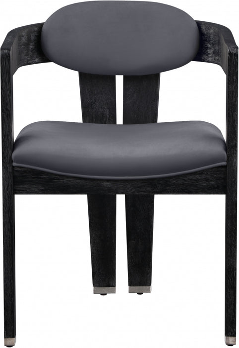 Meridian Furniture - Vantage Velvet Dining Chair Set of 2 in Grey - 852Grey-C