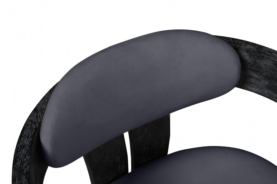 Meridian Furniture - Vantage Velvet Dining Chair Set of 2 in Grey - 852Grey-C