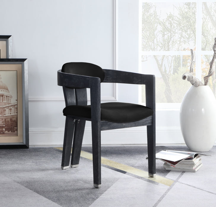 Meridian Furniture - Vantage Velvet Dining Chair Set of 2 in Black - 852Black-C