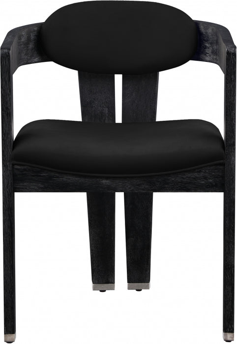 Meridian Furniture - Vantage Velvet Dining Chair Set of 2 in Black - 852Black-C