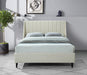 Meridian Furniture - Eva Velvet Queen Bed in Cream - EvaCream-Q - GreatFurnitureDeal