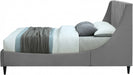 Meridian Furniture - Eva Velvet Queen Bed in Grey - EvaGrey-Q - GreatFurnitureDeal