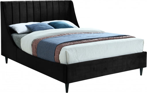 Meridian Furniture - Eva Velvet King Bed in Black - EvaBlack-K - GreatFurnitureDeal