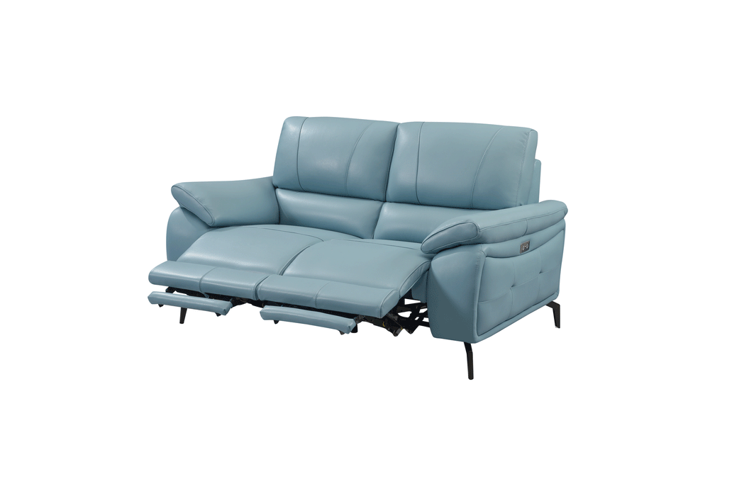 ESF Furniture - 2934 2 Piece w/Electric Recliner in Blue - 29341BLUE-2SET