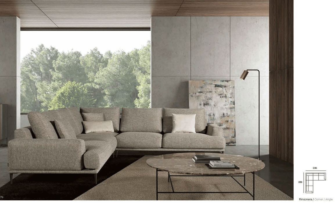 ESF Furniture - Tempo 3 Piece Sectional Sofa Room Set - TEMPOSECTIONAL-3PC