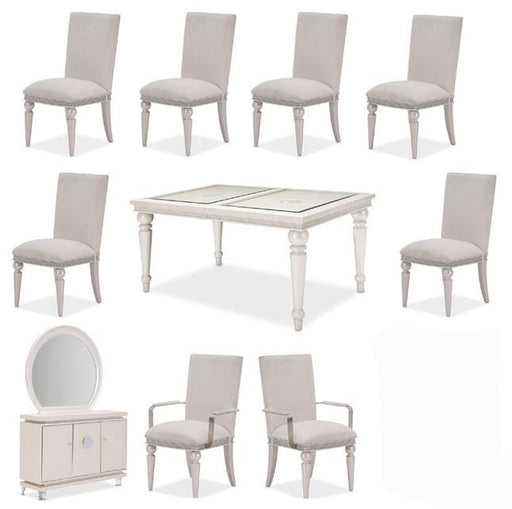 AICO Furniture - Glimmering Heights 11 Piece Rectangular Dining Room Set - 9011000-111-11SET - GreatFurnitureDeal