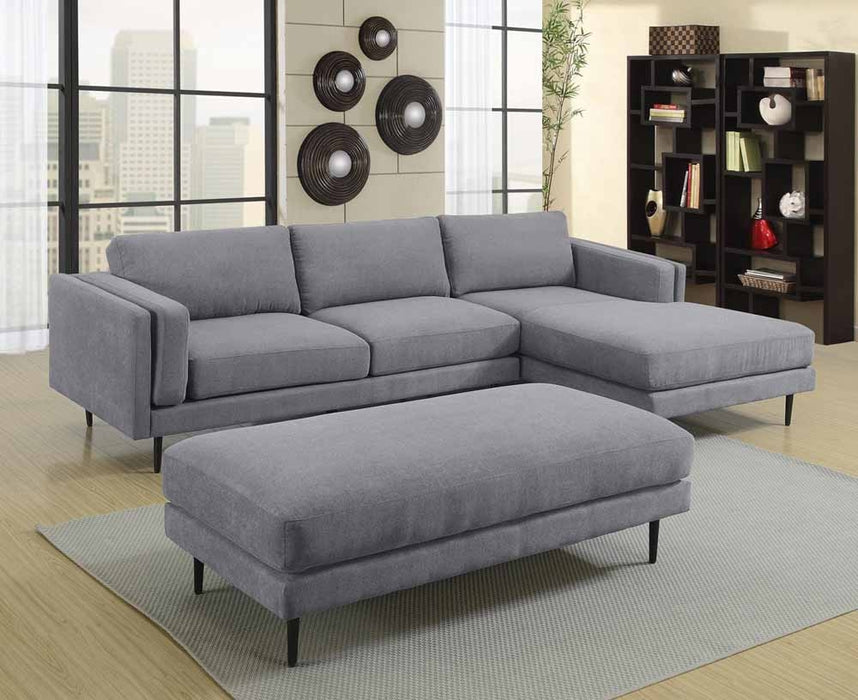 Myco Furniture - Colton Gray Sectional in Polyster Fabric - 1200-GY