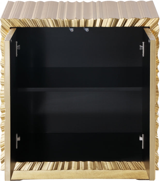 Meridian Furniture - Golda Side Table in Gold - 824 - GreatFurnitureDeal