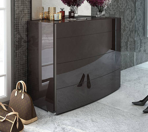 ESF Furniture - Barcelona 4 Drawers 120 Dresser in Glossy Brown - BARCELONA-D120 - GreatFurnitureDeal