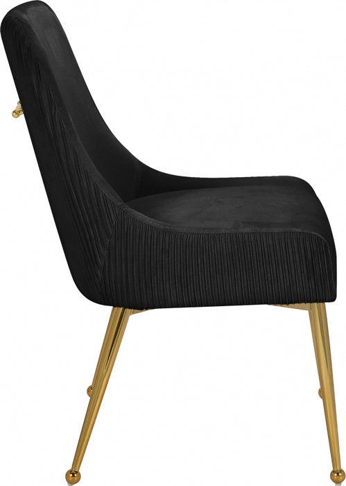 Meridian Furniture - Ace Velvet Dining Chair Set of 2 in Black - 855Black