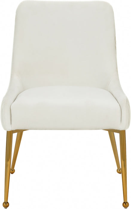 Meridian Furniture - Ace Velvet Dining Chair Set of 2 in Cream - 855Cream