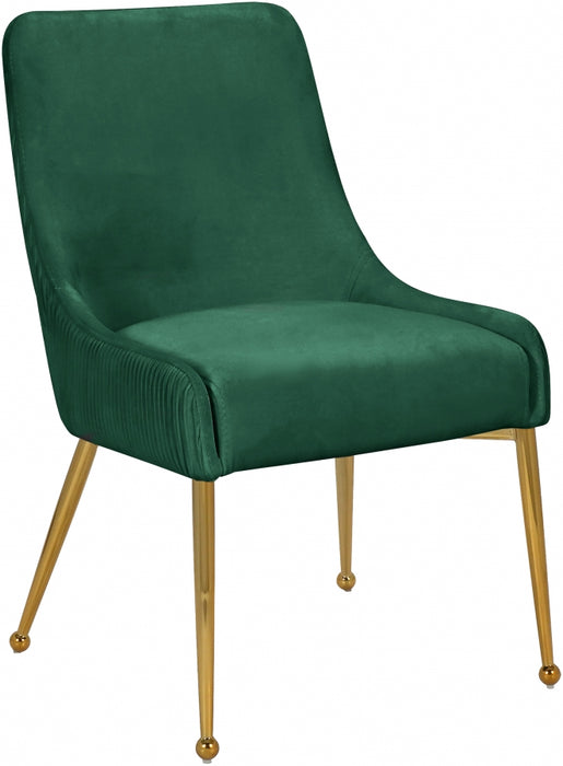 Meridian Furniture - Ace Velvet Dining Chair Set of 2 in Green - 855Green