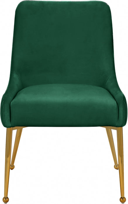 Meridian Furniture - Ace Velvet Dining Chair Set of 2 in Green - 855Green