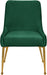 Meridian Furniture - Ace Velvet Dining Chair Set of 2 in Green - 855Green - GreatFurnitureDeal