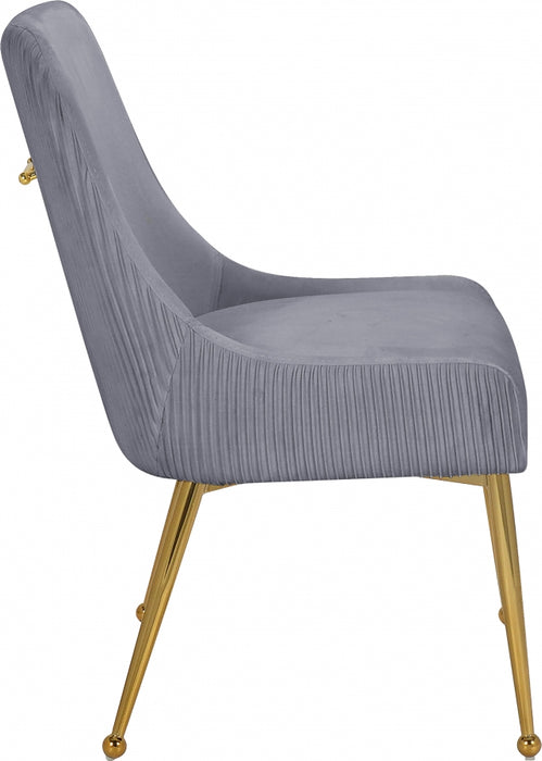 Meridian Furniture - Ace Velvet Dining Chair Set of 2 in Grey - 855Grey