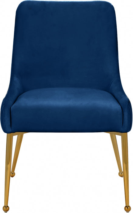 Meridian Furniture - Ace Velvet Dining Chair Set of 2 in Navy - 855Navy - GreatFurnitureDeal