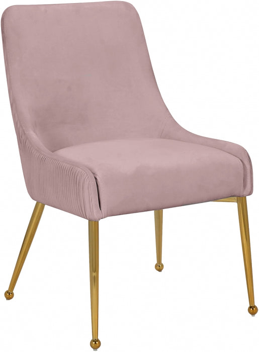 Meridian Furniture - Ace Velvet Dining Chair Set of 2 in Pink - 855Pink