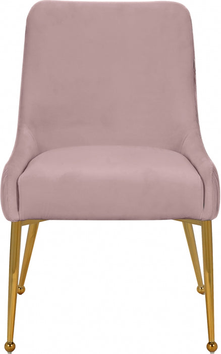 Meridian Furniture - Ace Velvet Dining Chair Set of 2 in Pink - 855Pink
