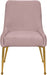 Meridian Furniture - Ace Velvet Dining Chair Set of 2 in Pink - 855Pink - GreatFurnitureDeal
