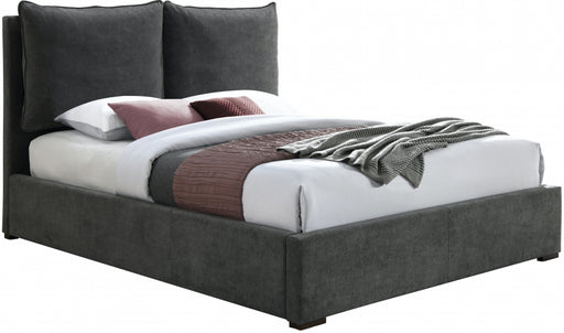Meridian Furniture - Misha Polyester Fabric Queen Bed in Black - MishaBlack-Q - GreatFurnitureDeal