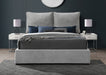 Meridian Furniture - Misha Polyester Fabric Queen Bed in Grey - MishaGrey-Q - GreatFurnitureDeal