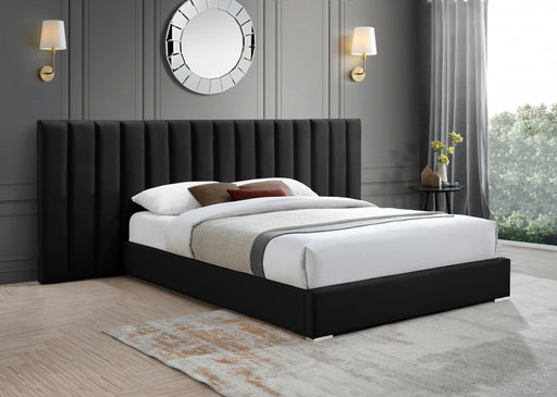Meridian Furniture - Pablo Velvet King Bed in Black - PabloBlack-K - GreatFurnitureDeal