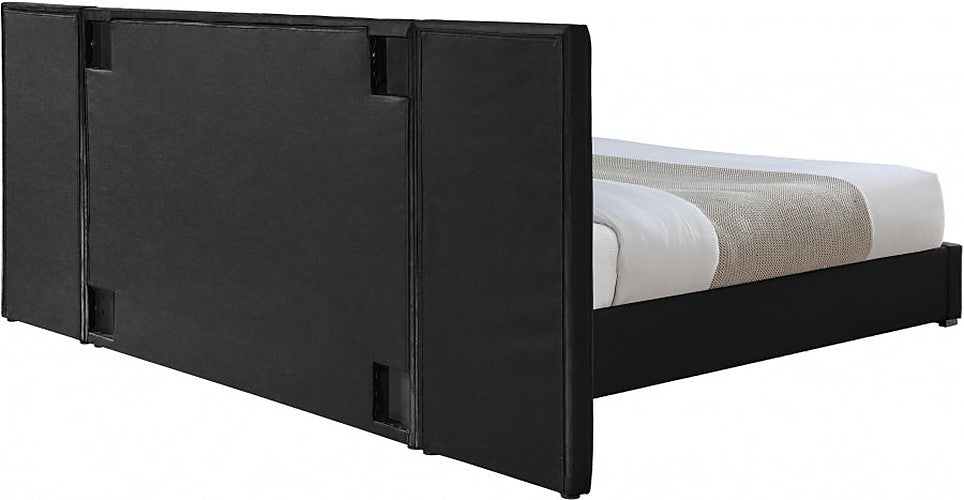 Meridian Furniture - Pablo Velvet King Bed in Black - PabloBlack-K - GreatFurnitureDeal