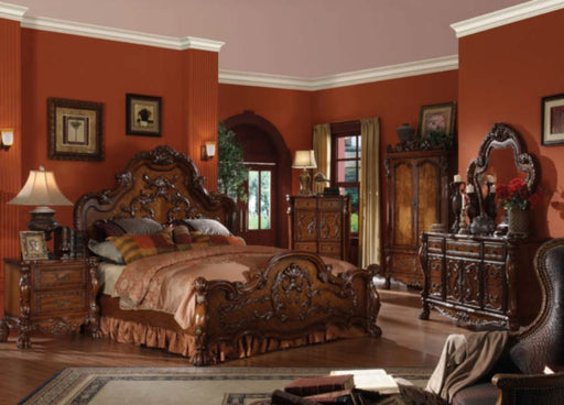 Acme Furniture - Dresden 5 Piece Bedroom Eastern King Bed Set in Cherry Oak - 12137EK-5SET