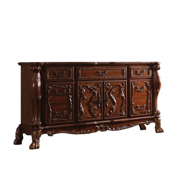 Acme Furniture - Dresden Dresser with Mirror Set in Cherry Oak - 12145-44 - GreatFurnitureDeal