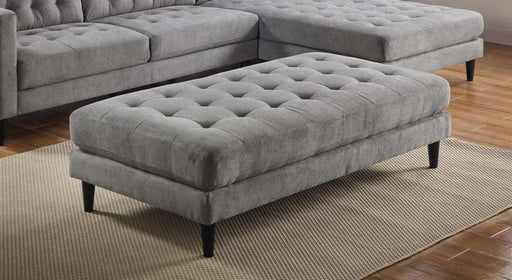 Myco Furniture - Liam Ottoman in Gray - 1215-GY-OTT - GreatFurnitureDeal