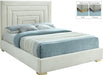 Meridian Furniture - Nora Velvet King Bed in Cream - NoraCream-K - GreatFurnitureDeal