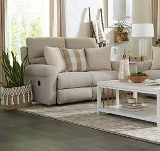 Catnapper - Westport Power Lay Flat Reclining Loveseat in Cement-Linen - 61212-CEMENT - GreatFurnitureDeal