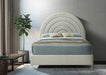Meridian Furniture - Rainbow Velvet King Bed in Cream - RainbowCream-K - GreatFurnitureDeal