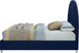 Meridian Furniture - Rainbow Velvet King Bed in Navy - RainbowNavy-K - GreatFurnitureDeal