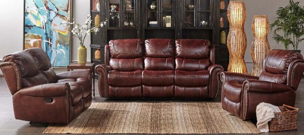 Myco Furniture - Stanley Recliner Loveseat in Mahogany - 1226-L