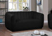 Meridian Furniture - Dixie 3 Piece Living Room Set in Black - 674Black-S-3SET - GreatFurnitureDeal