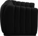 Meridian Furniture - Dixie 3 Piece Living Room Set in Black - 674Black-S-3SET - GreatFurnitureDeal