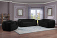 Meridian Furniture - Dixie Velvet Loveseat in Black - 674Black-L - GreatFurnitureDeal