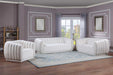 Meridian Furniture - Dixie Velvet Sofa in Cream - 674Cream-S - GreatFurnitureDeal