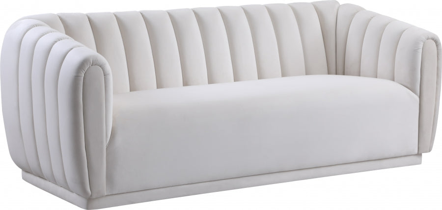 Meridian Furniture - Dixie 3 Piece Living Room Set in Cream - 674Cream-S-3SET