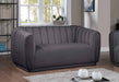 Meridian Furniture - Dixie 3 Piece Living Room Set in Grey - 674Grey-S-3SET - GreatFurnitureDeal